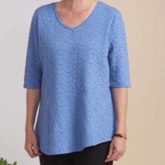 *Host Pick*NWT Habitat H58008 Cotton Swing Short Sleeve Top Womens Sz S/M - Picture 1 of 10